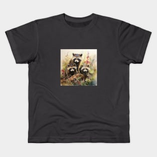 Three Cute Raccoons Kids T-Shirt